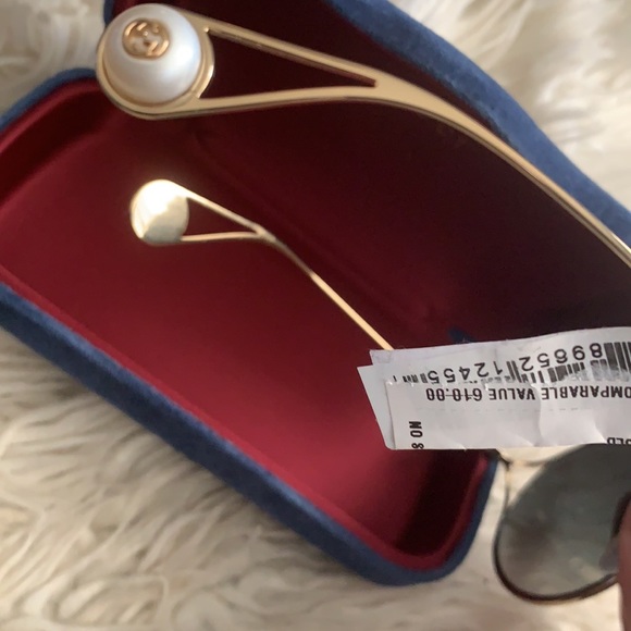 Gucci gg0253s round sunglasses gold frame NWT - Picture 5 of 11